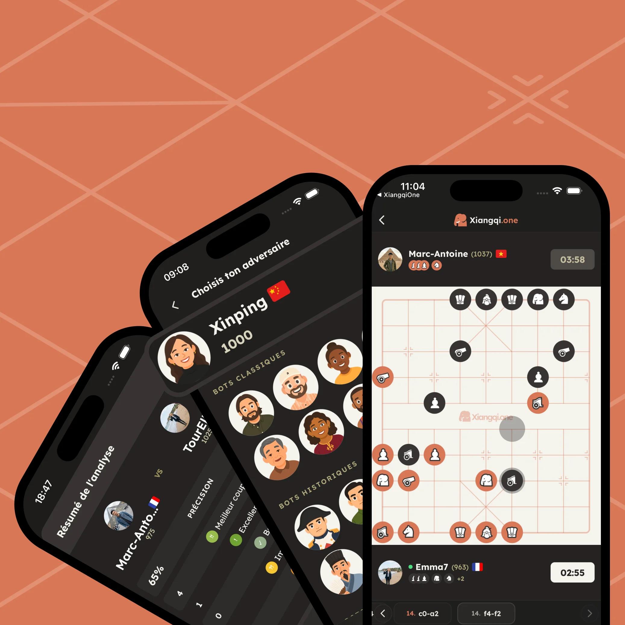 The Xiangqi One app on a phone
